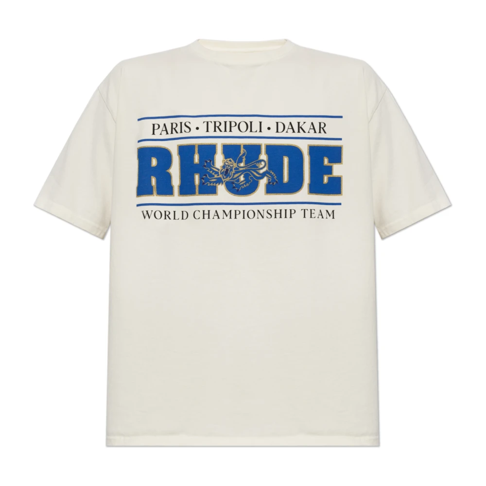 Rhude Uomo Beige - T-Shirt Con Logo - Tops - L