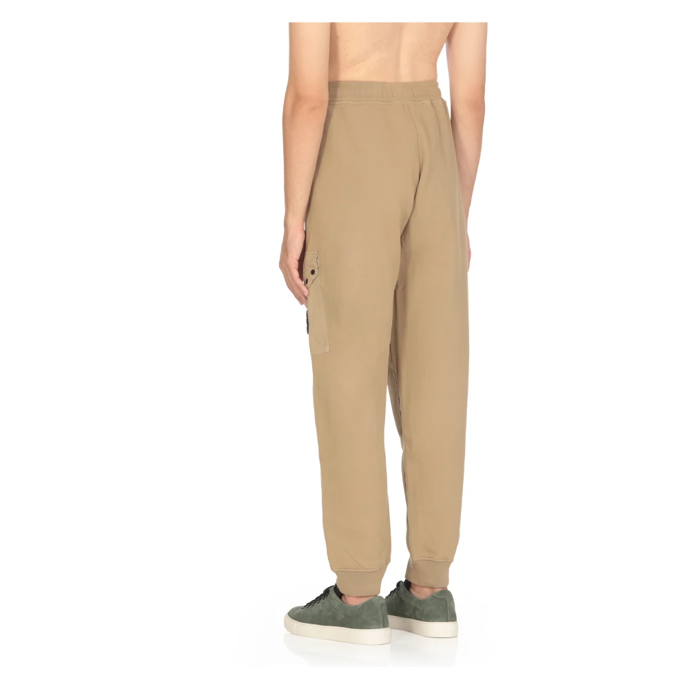 Stone Island Beige Cargo Broek Elastische Taille Beige Heren