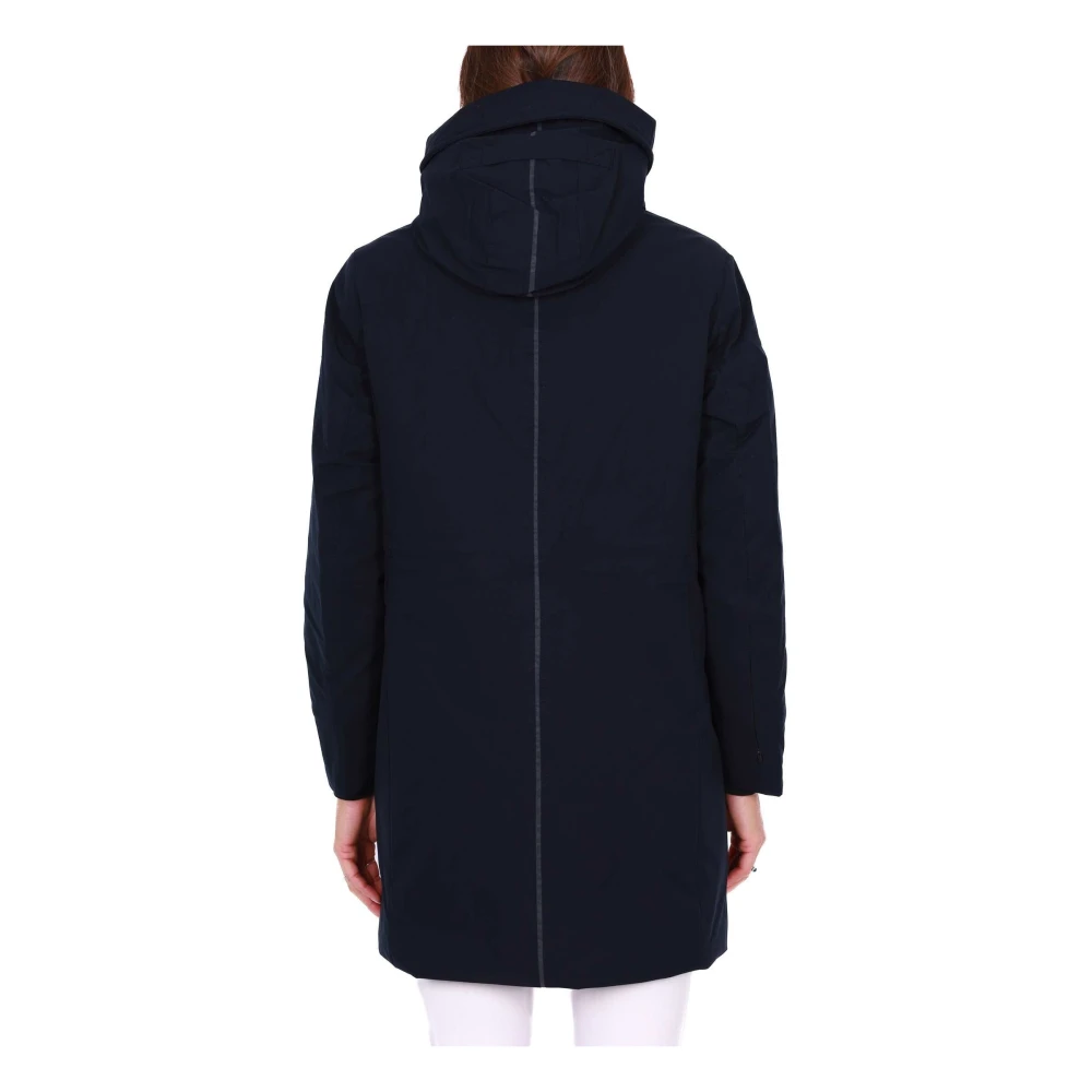 Krakatau Lange gewatteerde parka zwart Black Dames