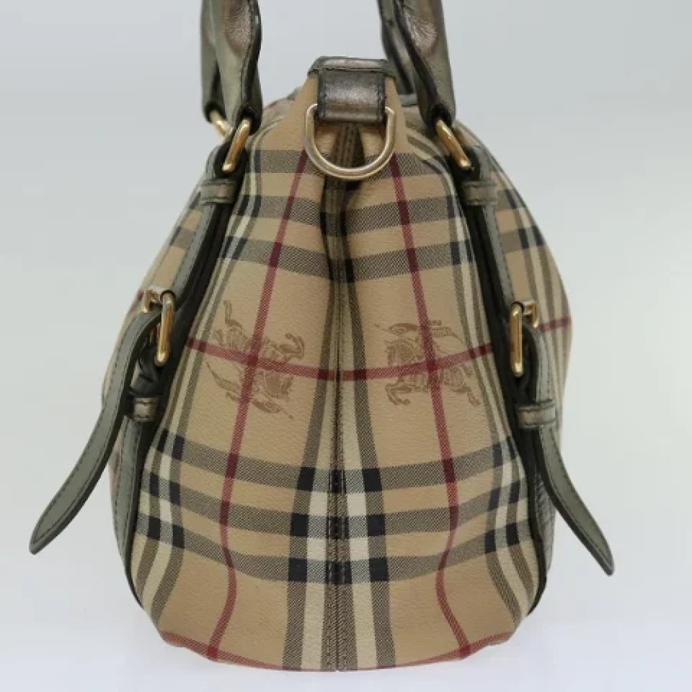 Burberry Vintage Pre-owned Canvas shoulder-bags Beige Dames