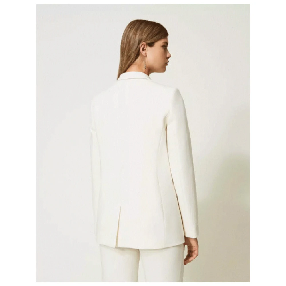 Twinset Verfijnde Blazer met Kettingdetails Beige Dames