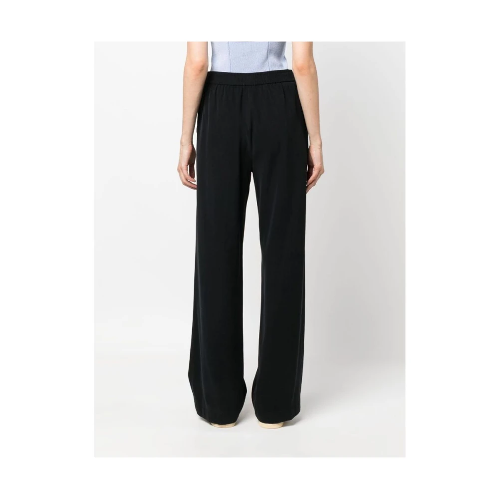 closed Wide Trousers Black Dames