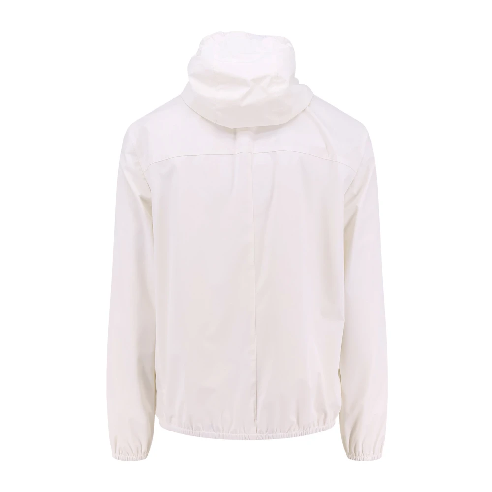 BRUNELLO CUCINELLI Nylon gewatteerde jas met logo White Heren