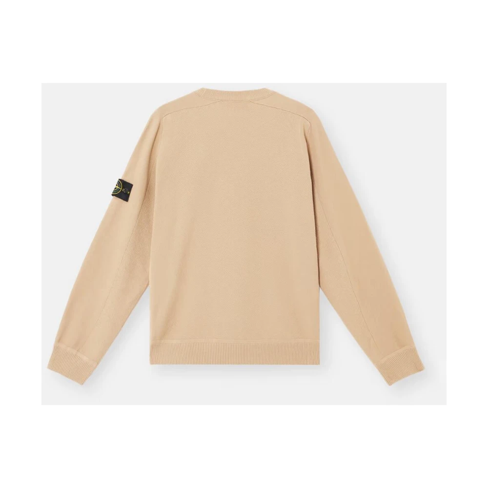 Stone Island Witte Sweaters voor Mannen Beige Heren