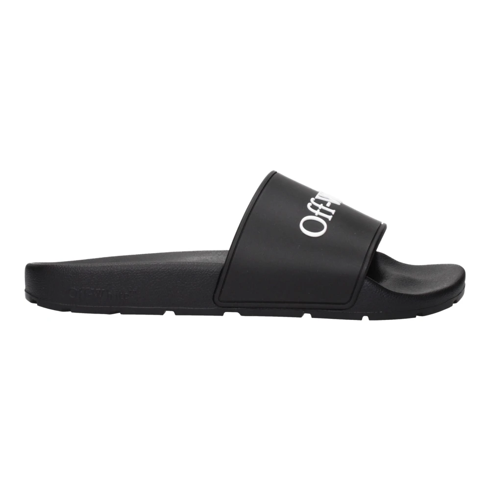 Off-White Black Cotton Slippers - EU40/US10 - Image 2
