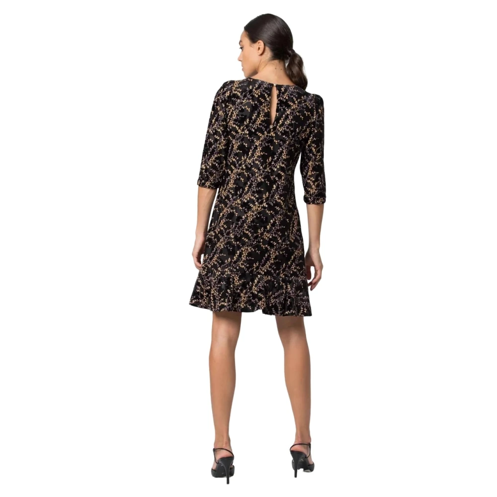 Kocca Elegante Midi Jurk Black Dames
