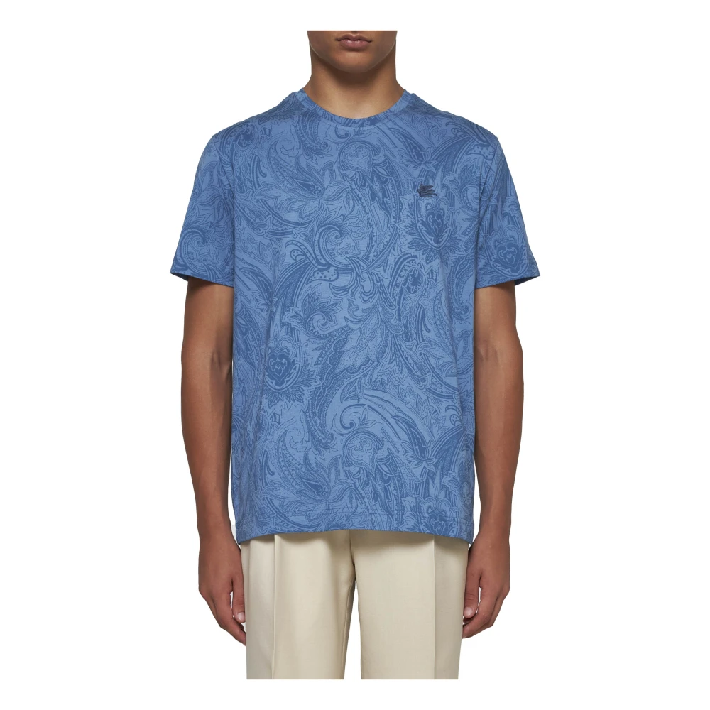 ETRO Stijlvolle T-shirts en Polos Blue Heren