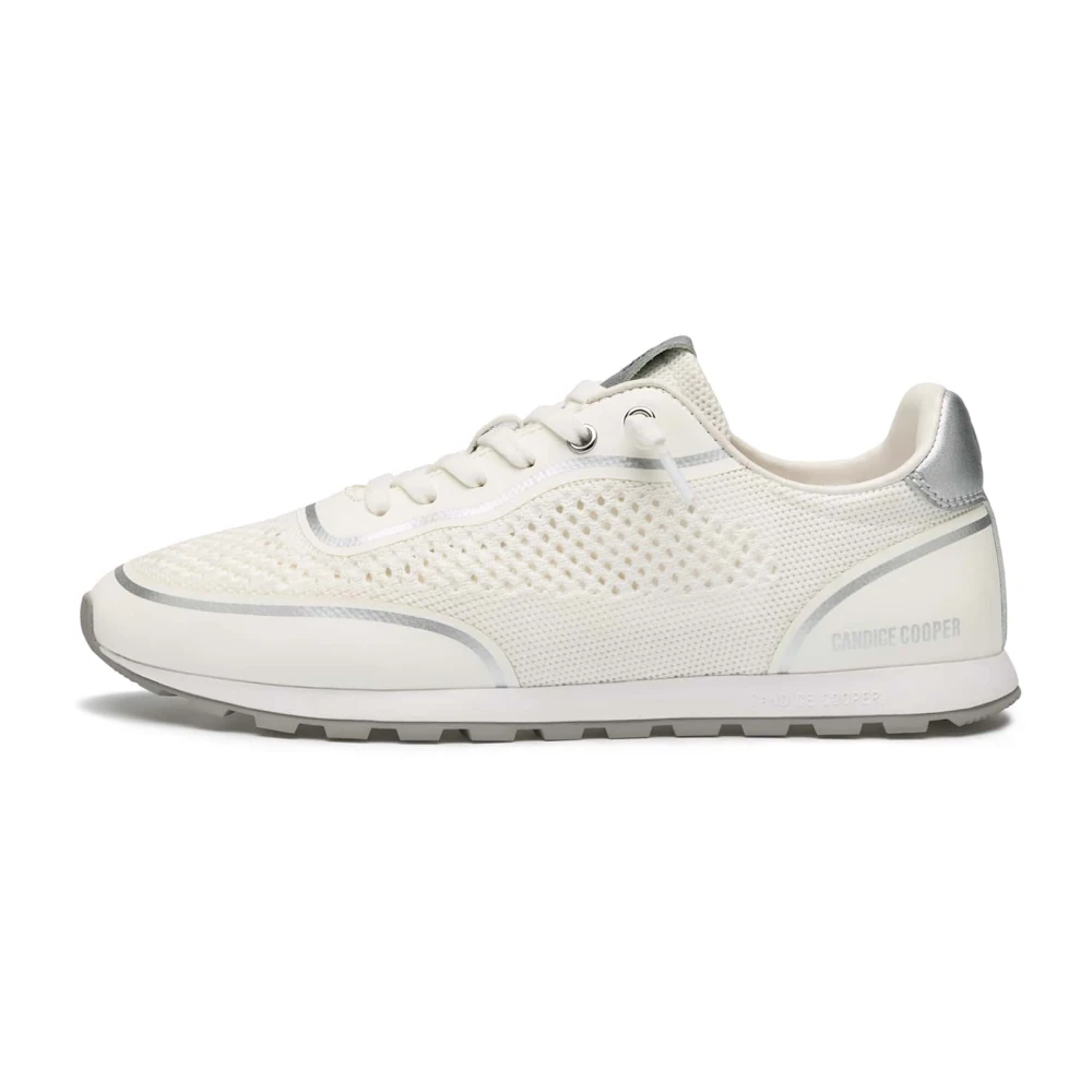 Candice Cooper Leather and fabric sneakers Plume Flyknit. Dames Schoenen Wit
