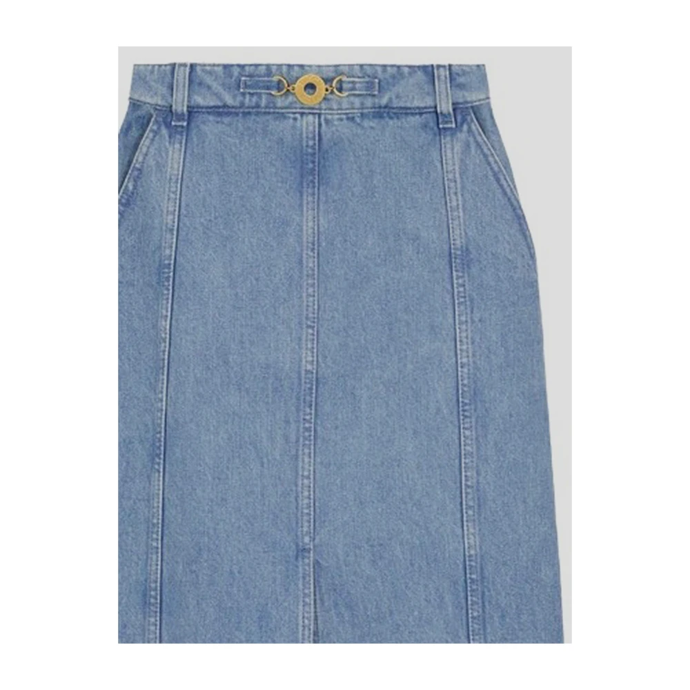 Patou Katoenen Midi Rok Blue Dames