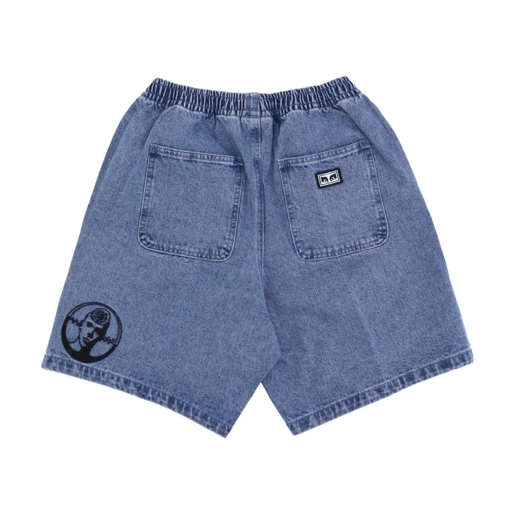 Obey Denim Noise Easy Short Jeans Blue Heren