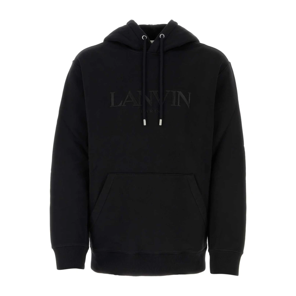 Lanvin Zwarte katoenen sweatshirt Black Heren