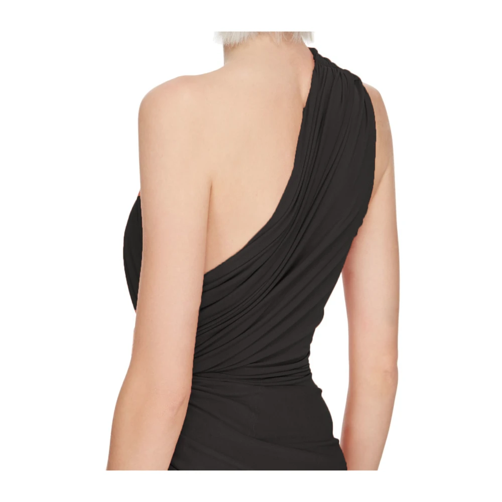 Rick Owens Elegante Zwarte Gebreide Jurk Black Dames