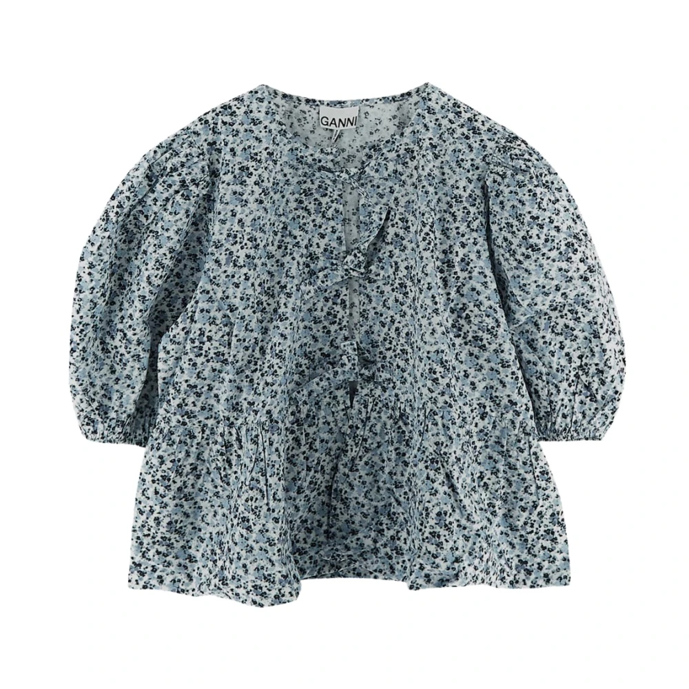 Ganni Damesmode Shirt Blue Dames