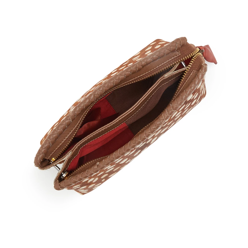 Maliparmi Kleine Harige Crossbody TAS Brown Dames