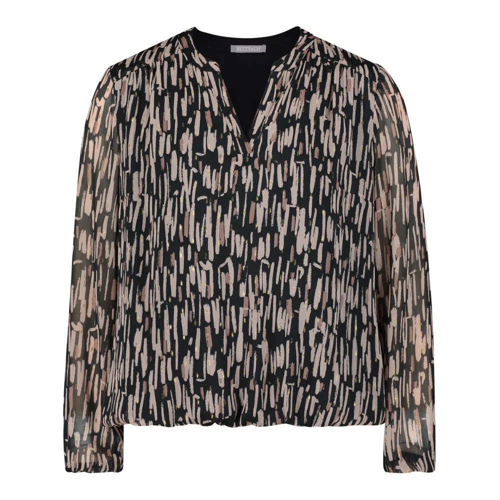Betty & Co Blouse met print Black Dames