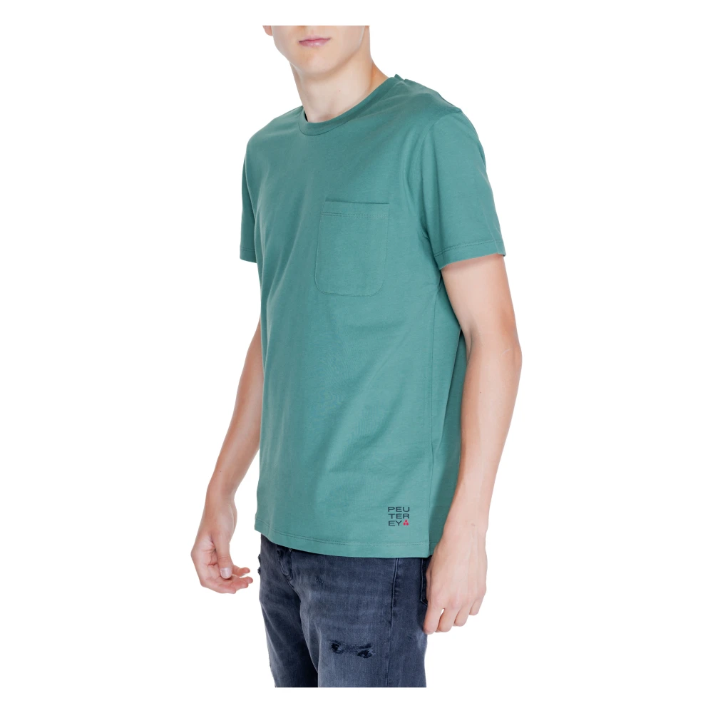 Peuterey Groene Korte Mouw Ronde Hals T-shirt Green Heren