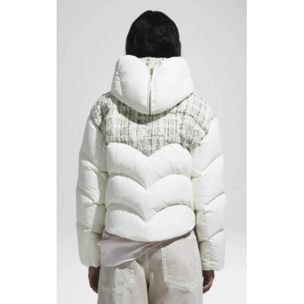 Khrisjoy Witte Tweed Luxe Winterjas White Dames