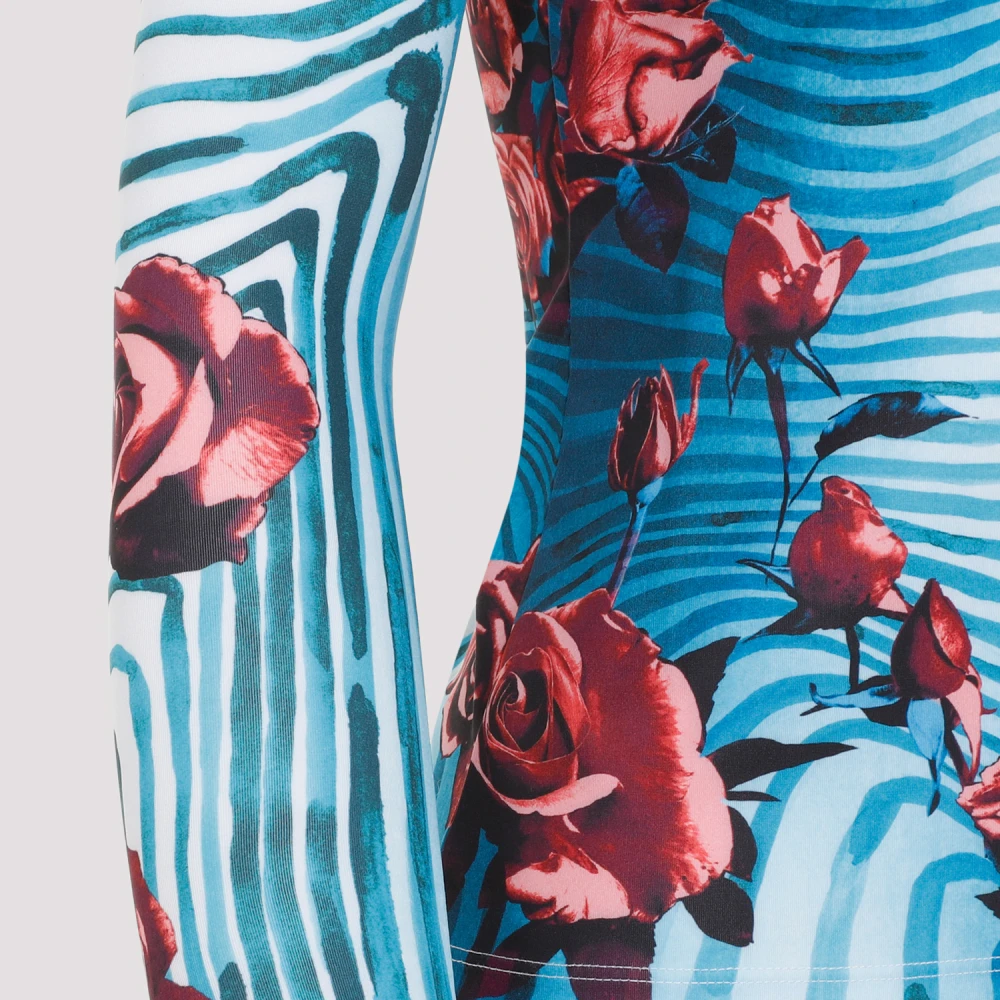 Jean Paul Gaultier Body Morphing Top Blauw Rood Wit Multicolor Dames