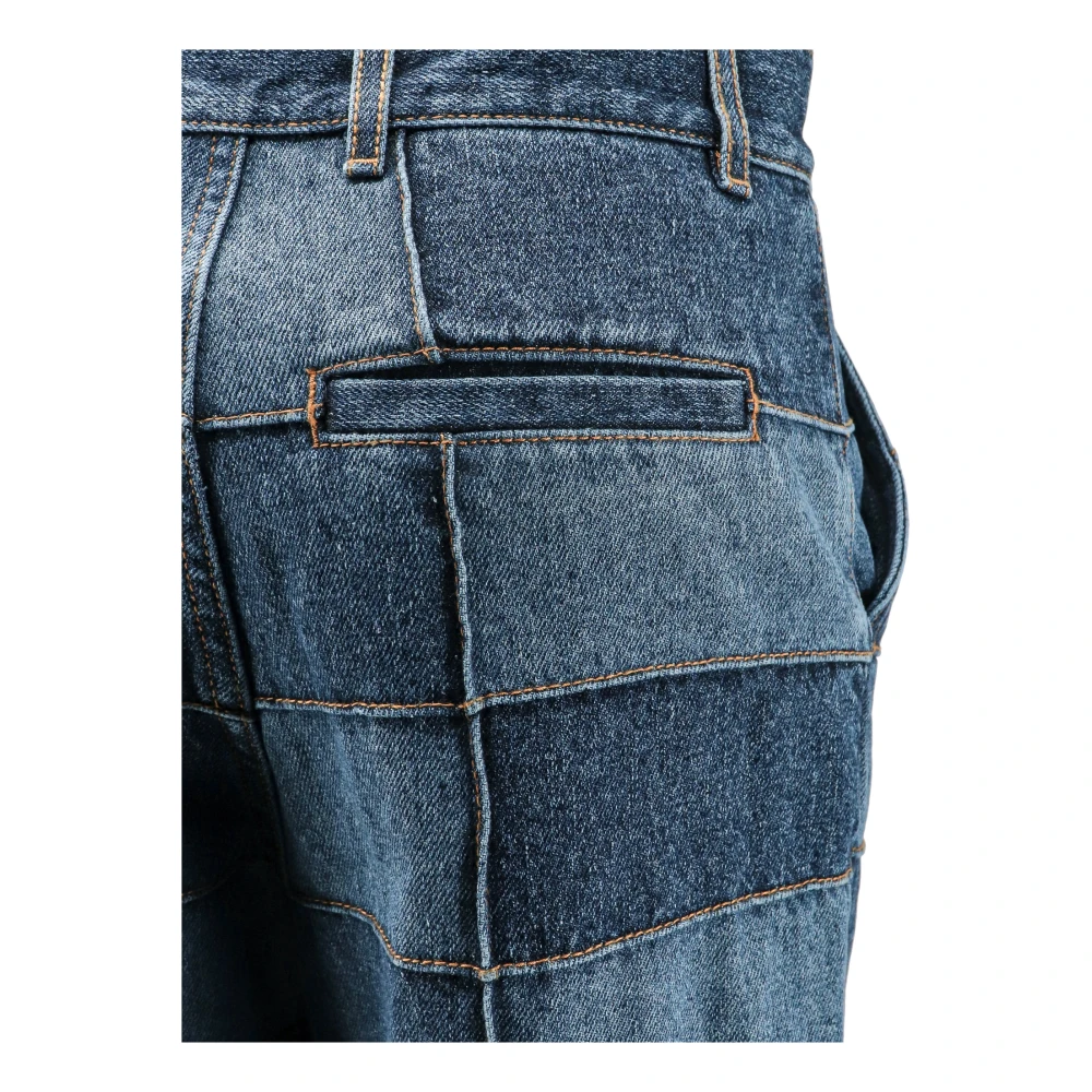 Chloé Patchwork Flared Jeans Blauw Blue Dames