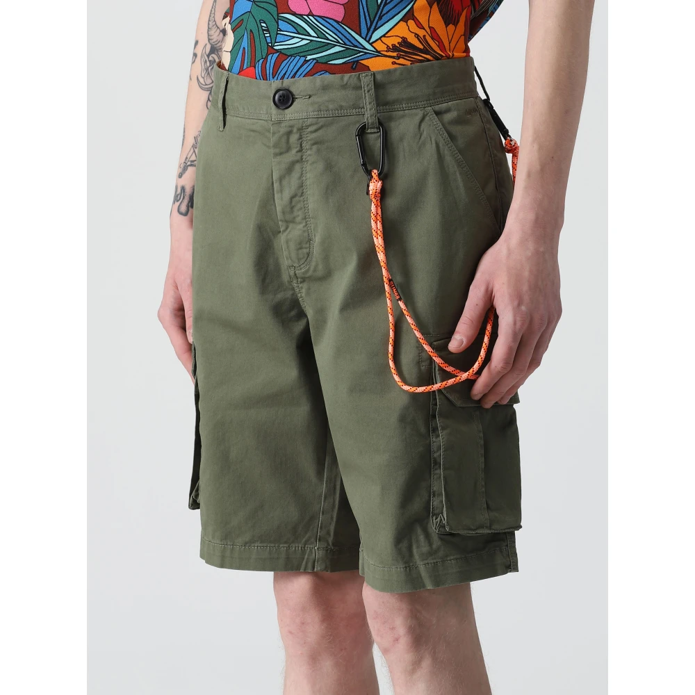 Sun68 Militaire Solide Bermuda Shorts Green Heren
