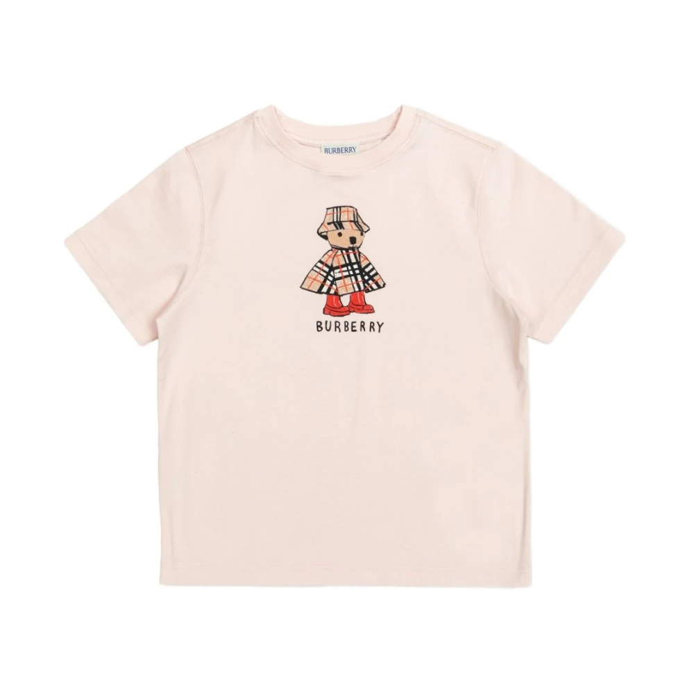Burberry Girls Pink Kids Short Sleeve T-Shirts, 14 Y, T-Shirt