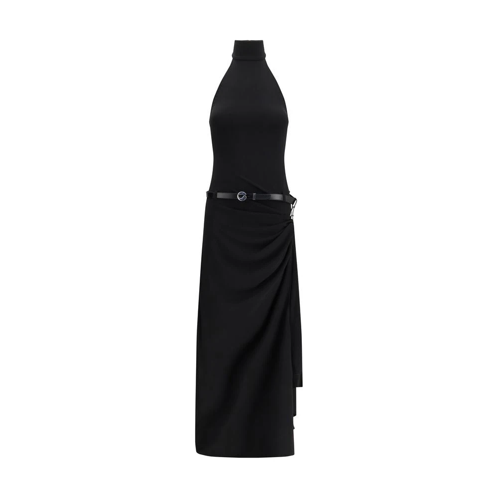 Coperni Women's Black Suspended Halterneck Dress