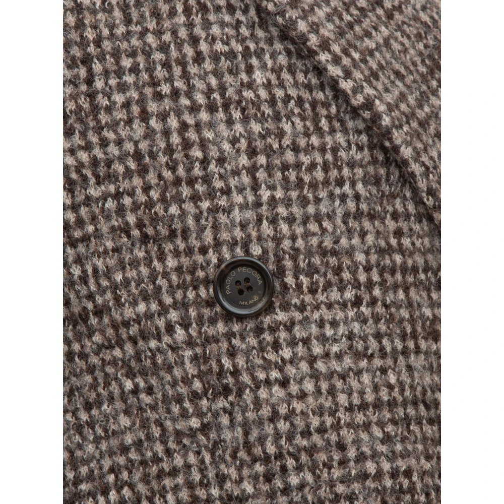 Paolo Pecora Bruine Jersey Jas Brown Heren
