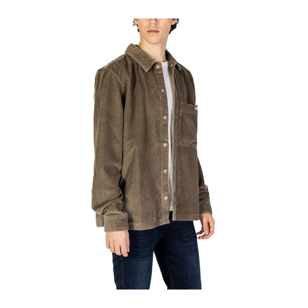 Calvin Klein Jeans Klassieke Katoenen Overhemd Collectie Gray Heren