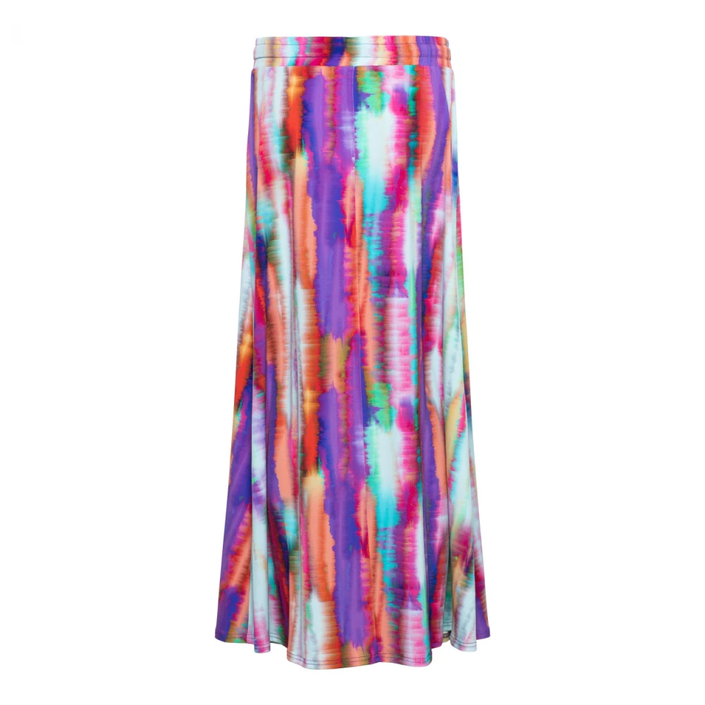 &Co Woman Waterverf Multi Elastische Taille Rok Multicolor Dames