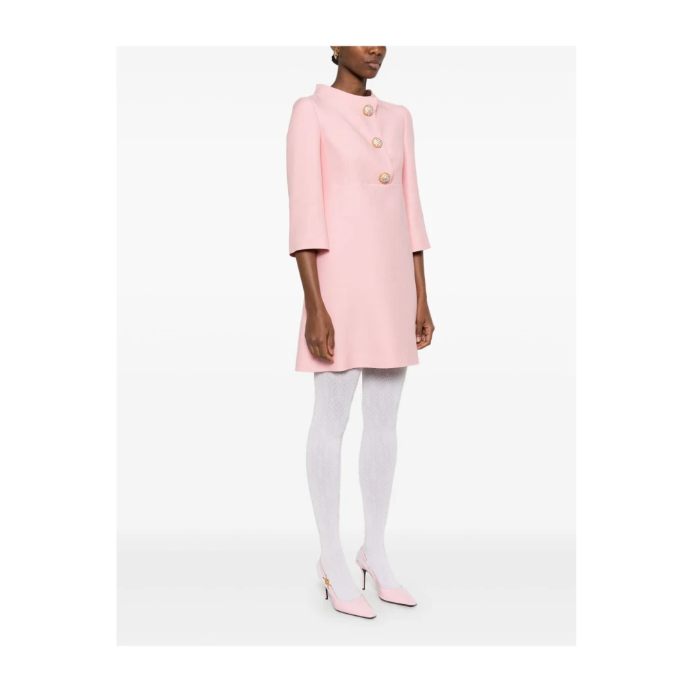 Valentino Roze Jurk met Knoopdetail Pink Dames