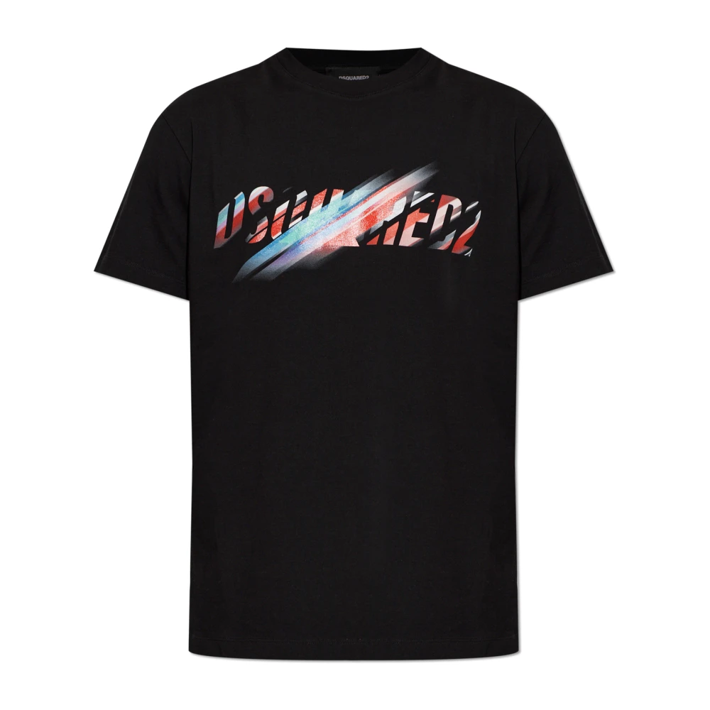 Dsquared2 Logo T-Shirt - Male - T-Shirts - Black - M - Tops