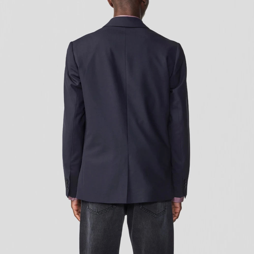 Nn07 Navy Blauw Wollen Blazer Blue Heren