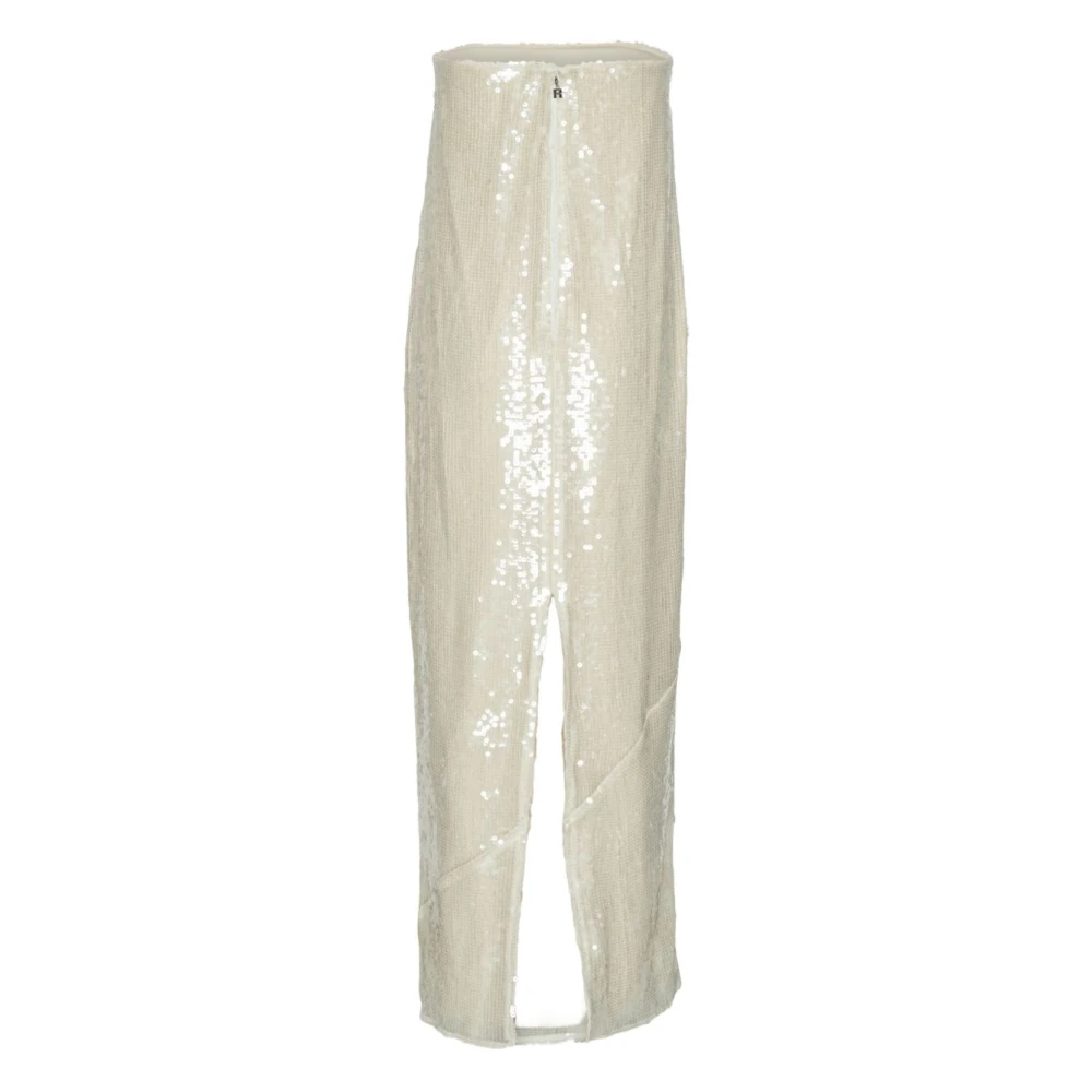 Rotate Birger Christensen Women's White Gowns, S, Sequin Maxi Dress