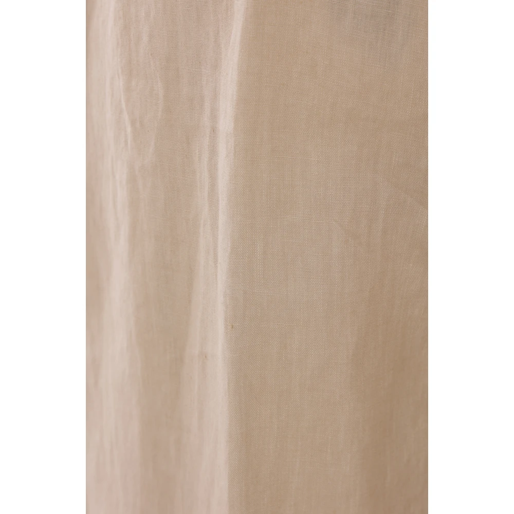 Aspesi Linnen Broek Sand Regular Fit Hem Beige Dames