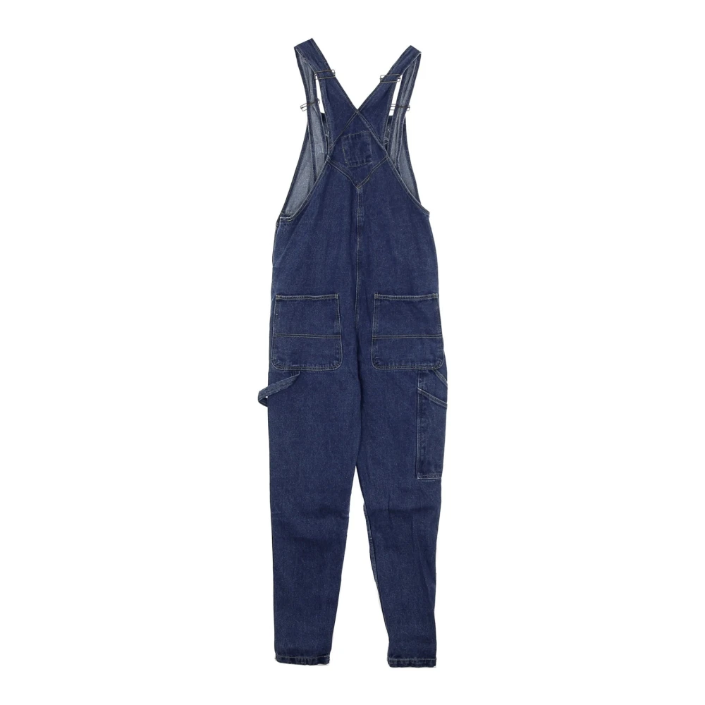 Karl Kani Blauwe Denim Dungaree Overalls Blue Heren