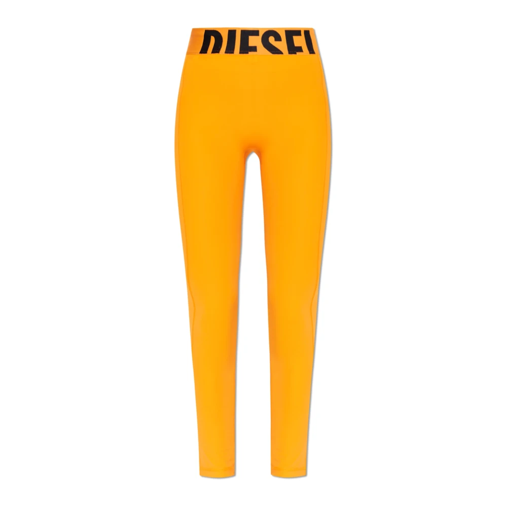 Diesel Vrouw Oranje Broeken Dames, S, Polyester, Adeline-D-Pop Leggings