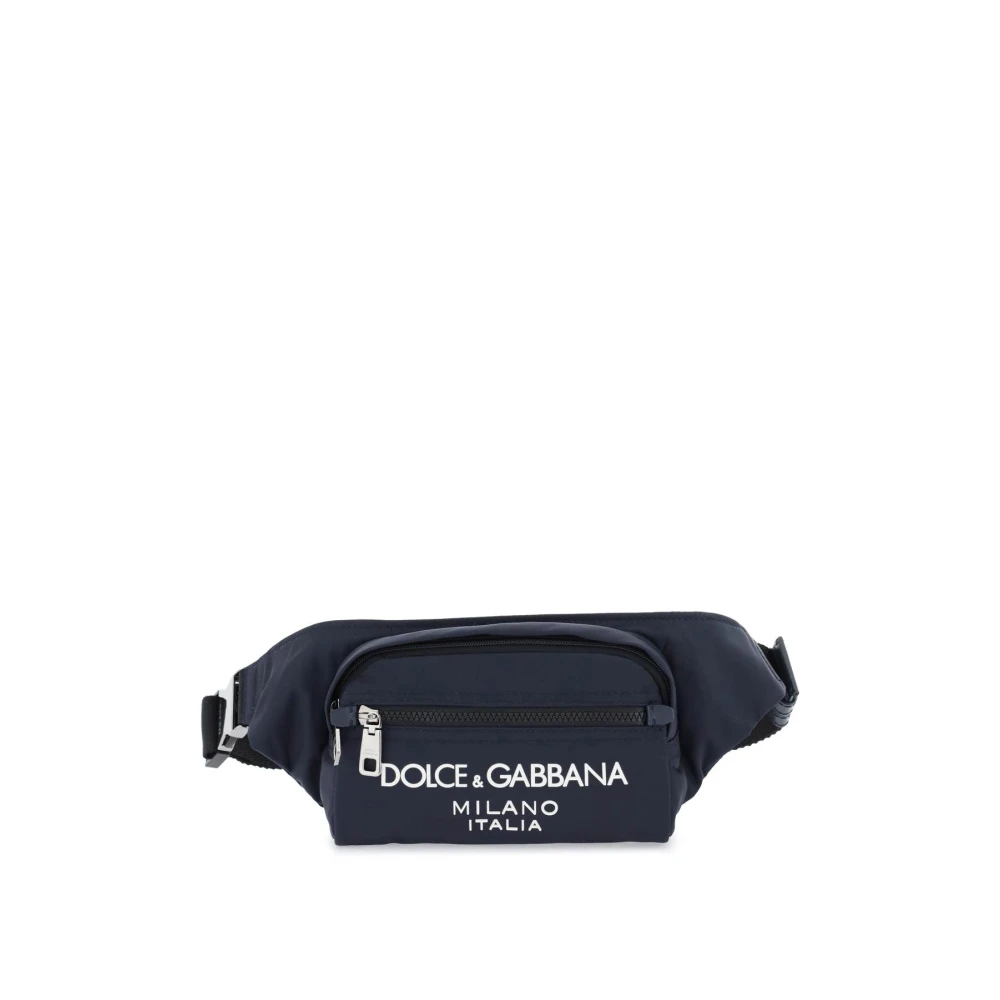 Dolce & Gabbana Nylon Beltpack Tas met Logo Blue Heren