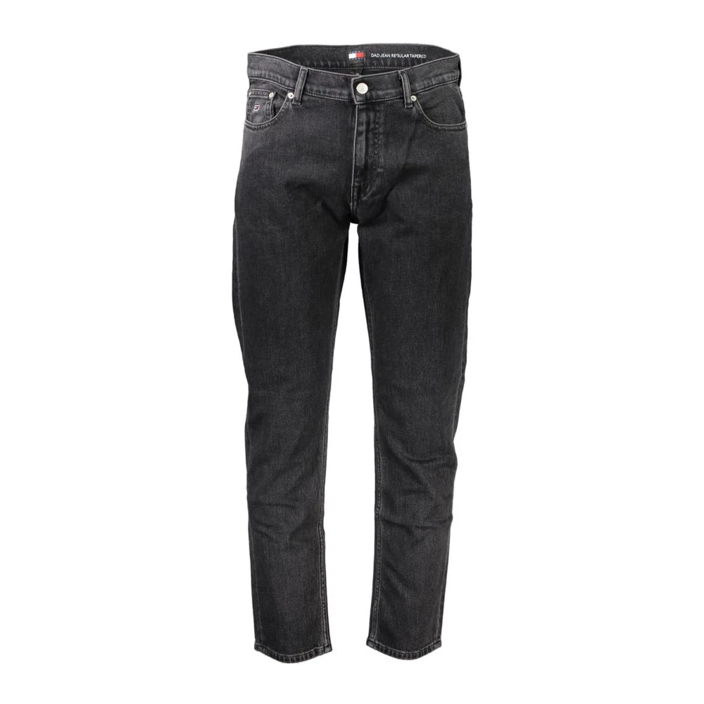 Tommy Hilfiger Klassieke Tapered Katoenen Jeans met Zakken Black Heren