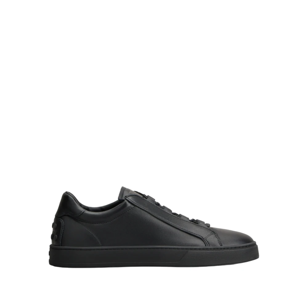 Tod’s Zwarte Leren Minimalistische Sneakers Heren Schoenen