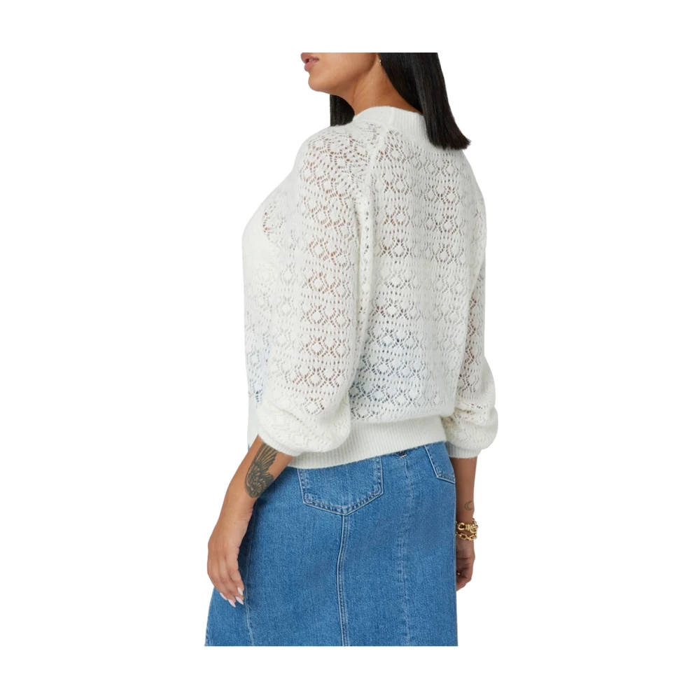 Guess Ivoor Trui met Strass Detail White Dames