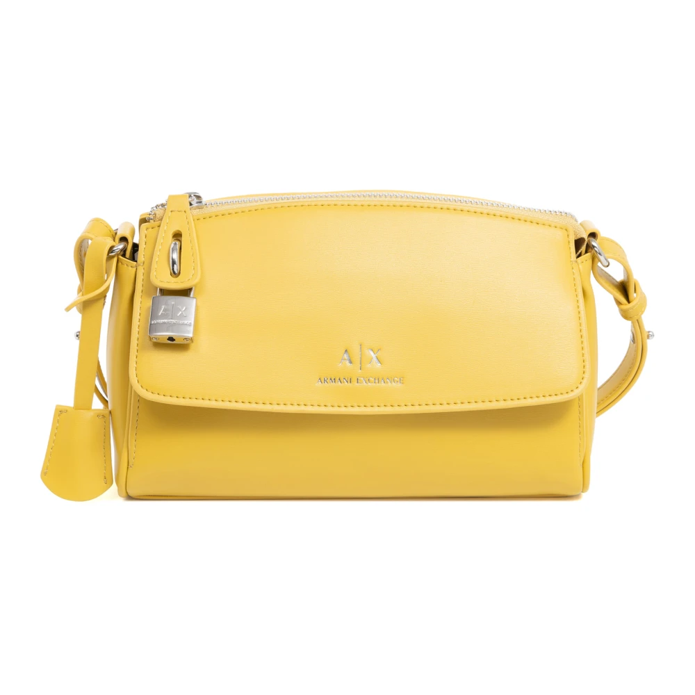 Armani Exchange Stijlvolle Crossbody Tas met Verstelbare Band Yellow Dames