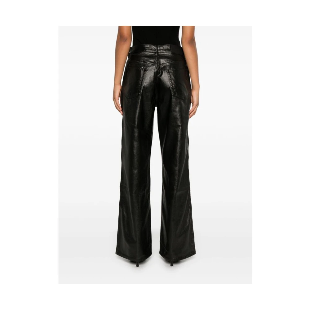 Purple Brand High-Rise Wide Leg Jeans Black Dames