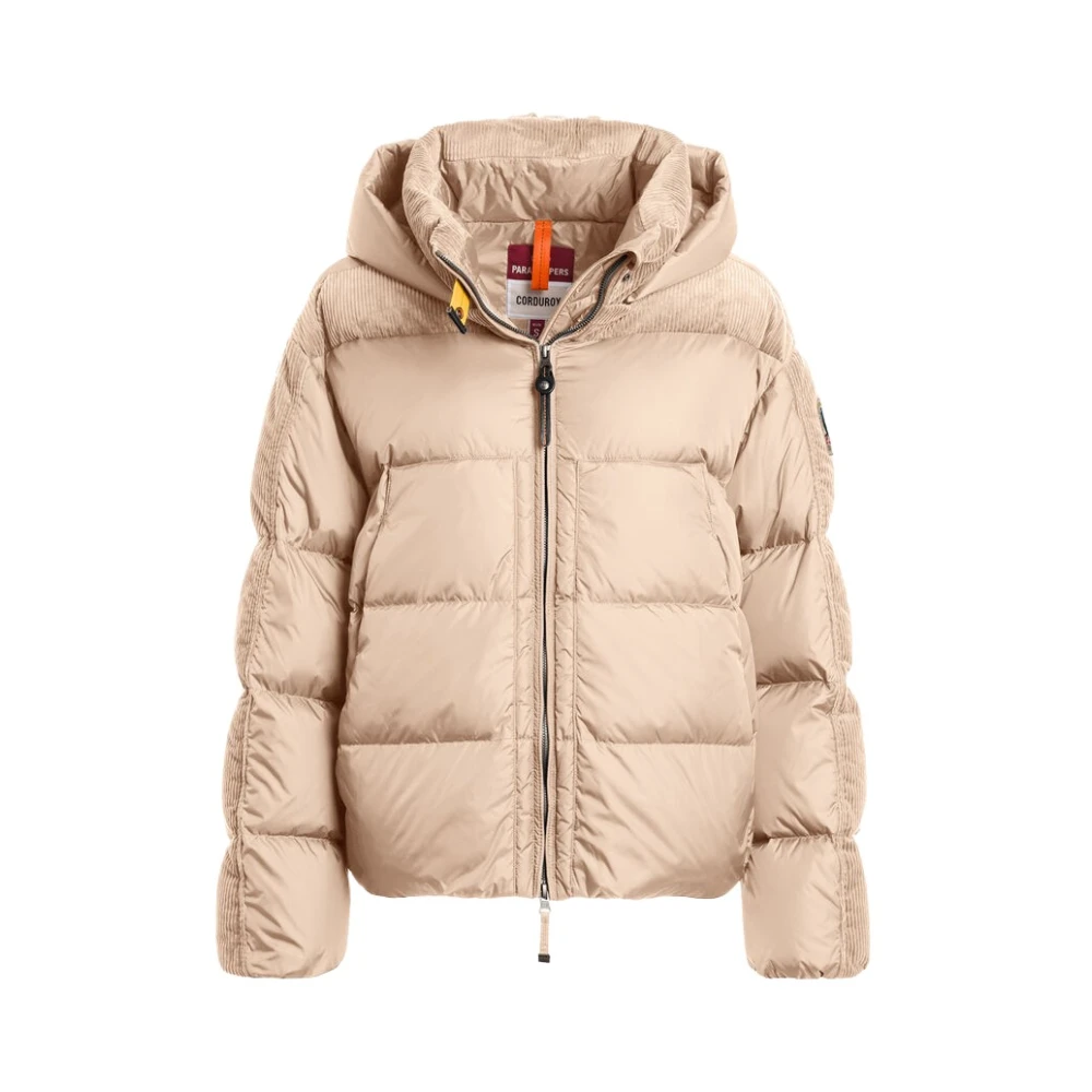 Parajumpers Women's Beige Down Jackets, 2XS, Mirror - Hooded Down Jacket