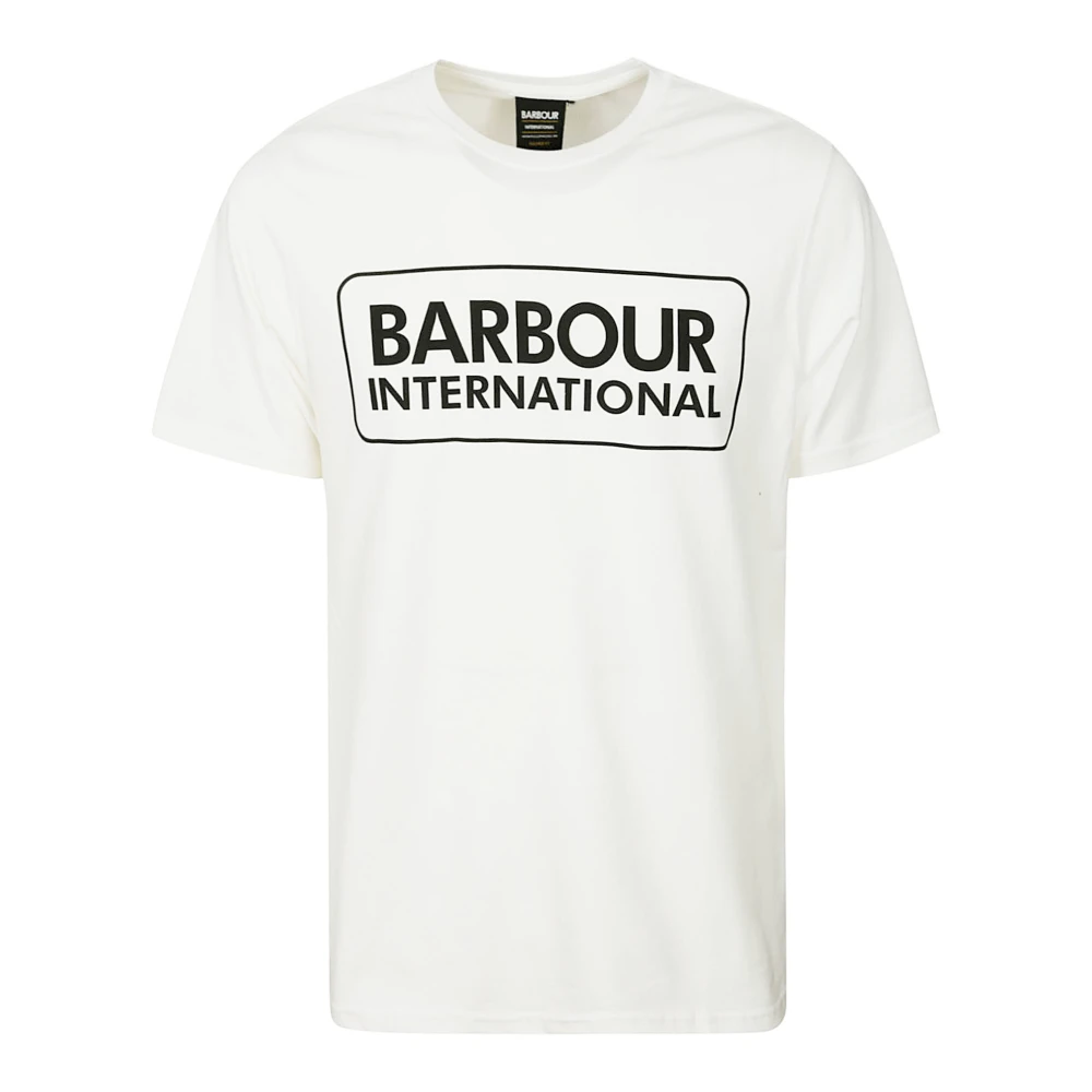 Barbour Logo Detalj Bomulls T-shirt White, Herr