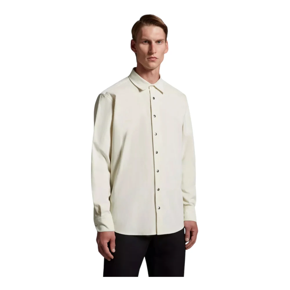Moncler Corduroy Overhemd Off-White Klassieke Stijl White Heren