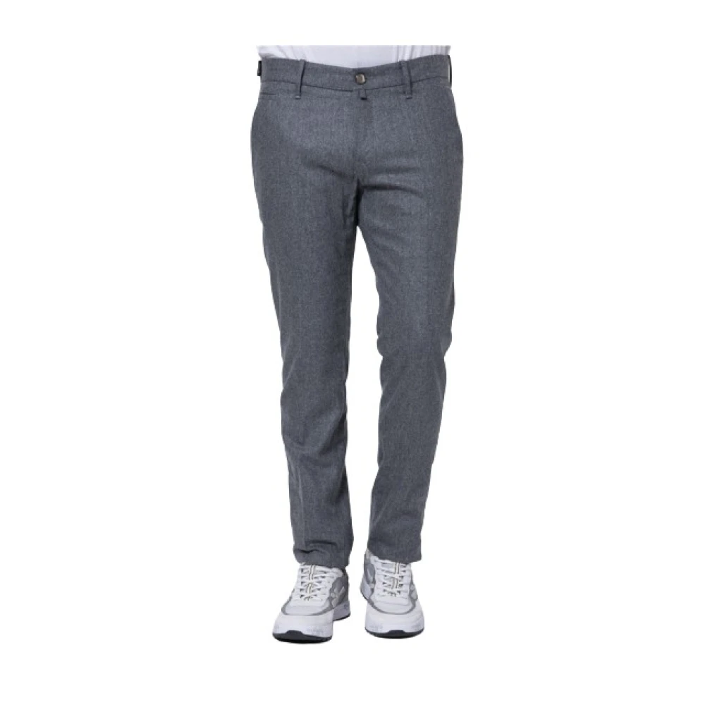 Jacob Cohën Grijze Flanellen Slim Fit Broek Gray Heren