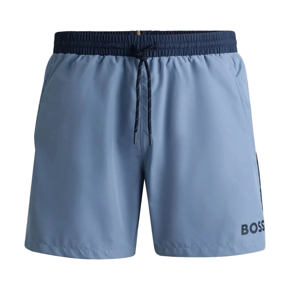 Hugo Boss Starfish Zwemkleding Blauwe Print Blue Heren
