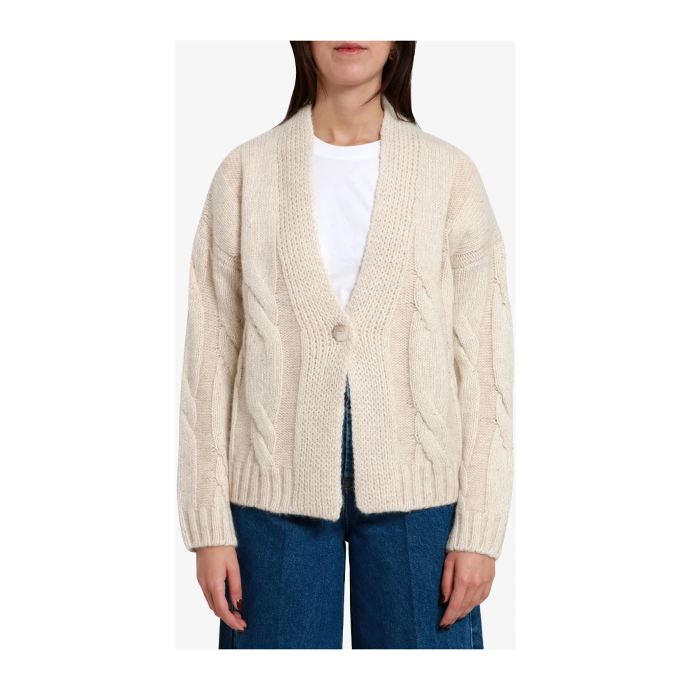 Gran Sasso Alpaca Cashmere V-Neck Sweater Beige Dames