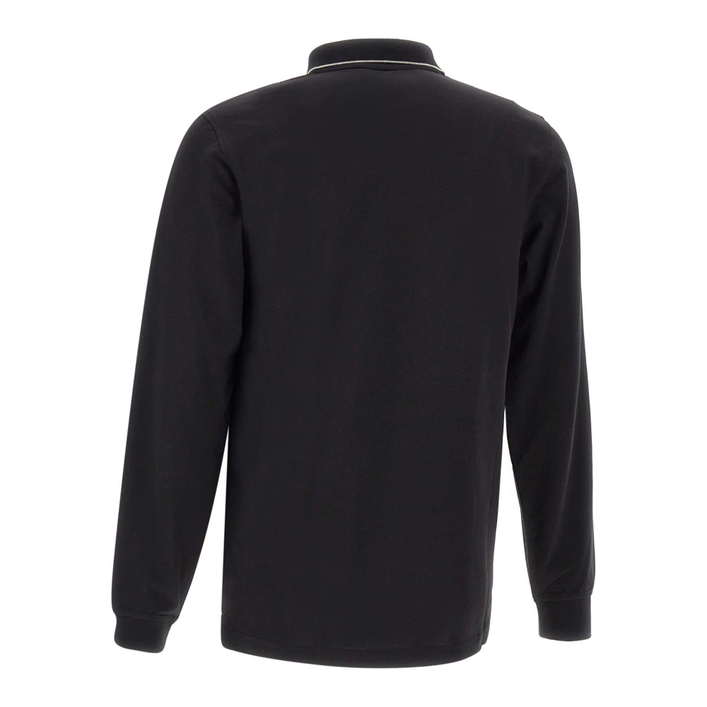Sun68 Gestreept Poloshirt Zwart Black Heren
