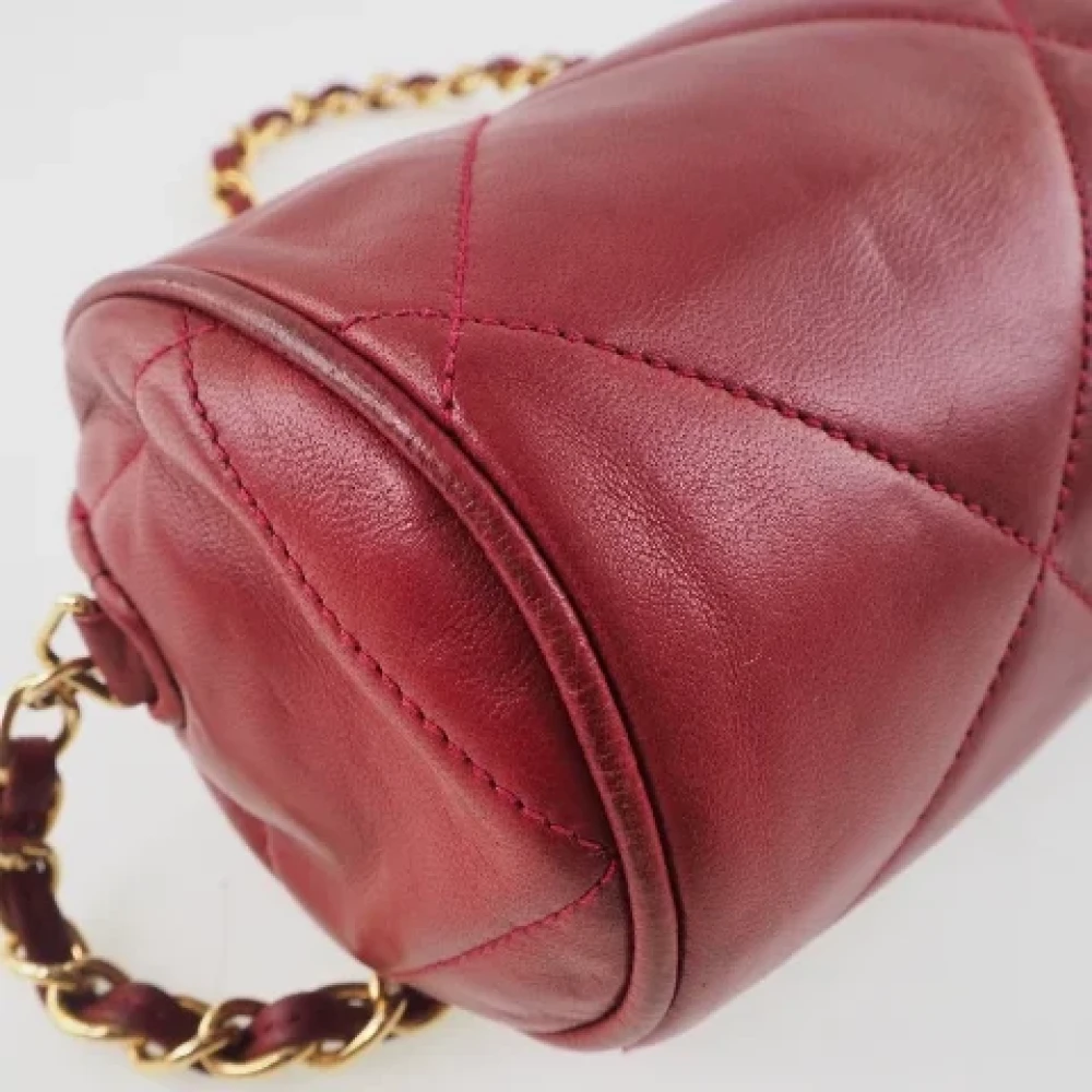 Chanel Vintage Pre-owned Leather crossbody-bags Red Dames